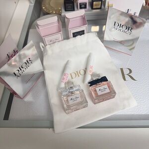 Dior Fragrance Collection Mini set Miss Dior Essence Dior addict Rosy Peachy
